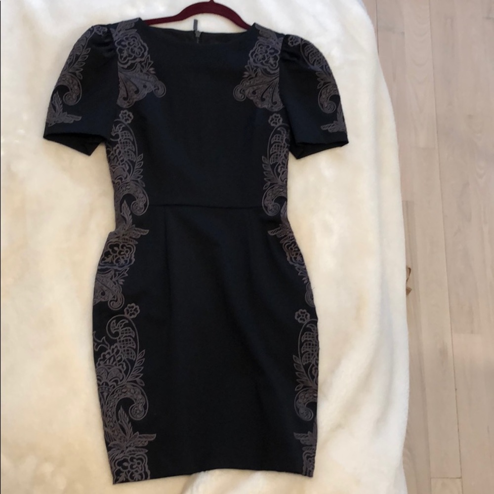 BRAND NEW black puff shoulder dress